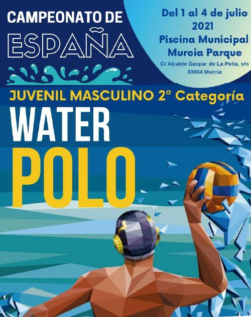 Cartel del Campeonato de España juvenil masculino de 2ª categoría en Murcia, julio de 2021